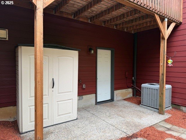 view of patio with central air condition unit