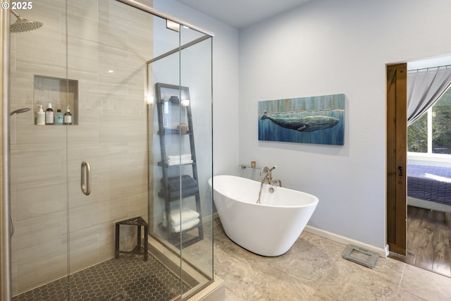 21420 NE Red Hills Ln, Dundee, OR 97115 - bathroom with a freestanding bath and a stall shower