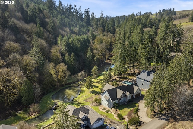 21420 NE Red Hills Ln, Dundee, OR 97115 - aerial view of property's location featuring a forest