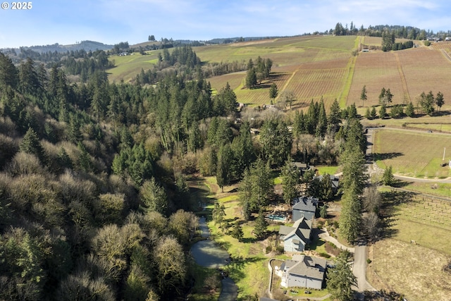 21420 NE Red Hills Ln, Dundee, OR 97115 - aerial view of sparsely populated area with large plots for crops