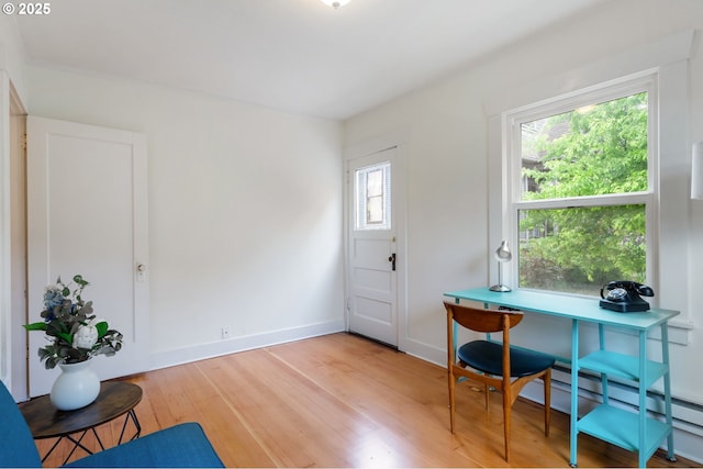 3905 SE 54th Ave, Portland, OR 97206 - office with light wood-style floors and baseboards