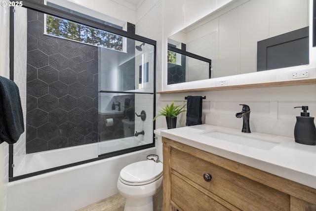 27650 SW Canyon Creek Rd, Wilsonville, OR 97070 - full bath featuring vanity, toilet, and enclosed tub / shower combo