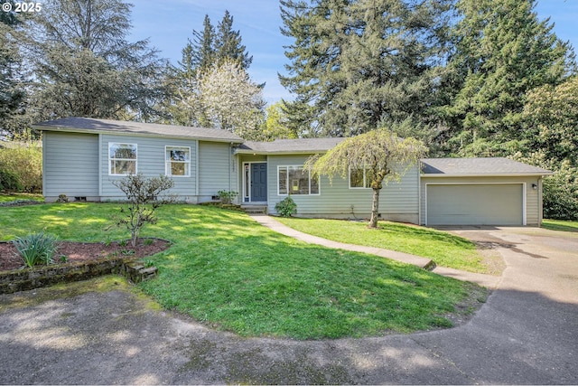 1223 NE 160th Ave, Portland, OR 97230 - single story home with an attached garage, a front lawn, and driveway
