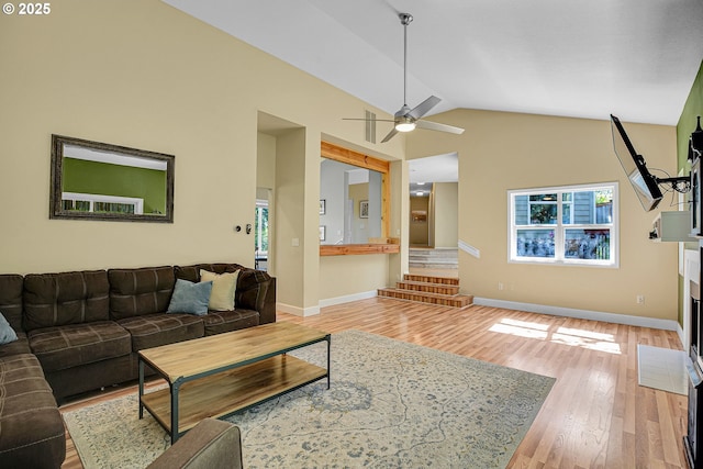 1223 NE 160th Ave, Portland, OR 97230 - living area with a ceiling fan, plenty of natural light, and light wood finished floors