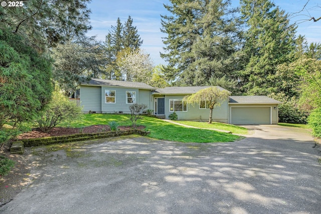 1223 NE 160th Ave, Portland, OR 97230 - ranch-style home featuring a garage, driveway, and a front yard