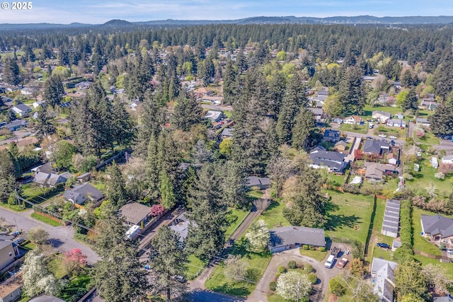 1223 NE 160th Ave, Portland, OR 97230 - birds eye view of property featuring a residential view, a mountain view, and a wooded view