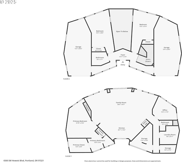 4300 SW Hewett Blvd, Portland, OR 97221 - view of floor plan / room layout
