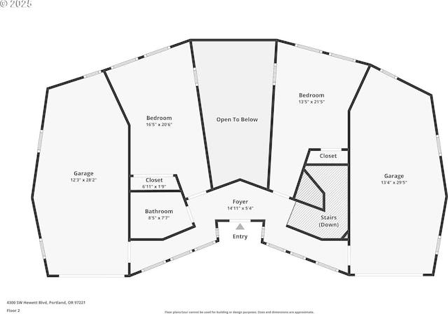 4300 SW Hewett Blvd, Portland, OR 97221 - view of floor plan / room layout