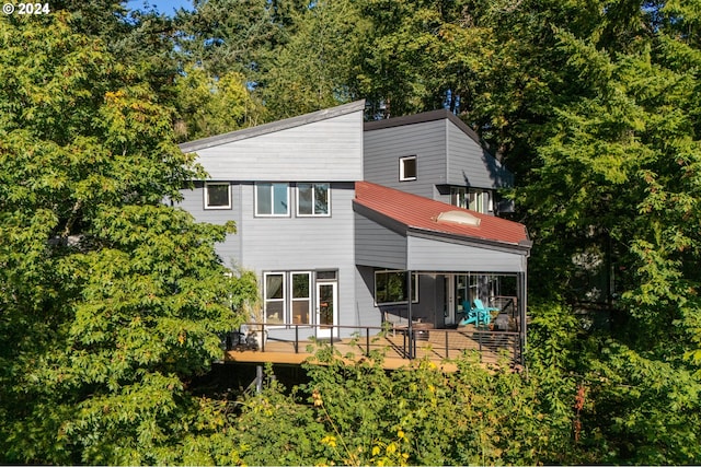 4300 SW Hewett Blvd, Portland, OR 97221 - back of property featuring a metal roof