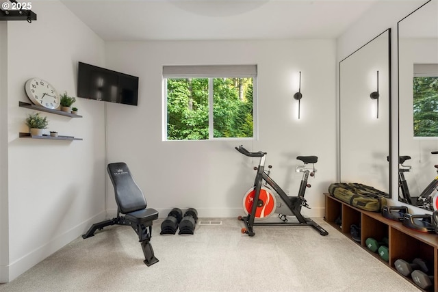 720 S 19th Pl, Ridgefield, WA 98642 - workout room with carpet flooring, healthy amount of natural light, and baseboards