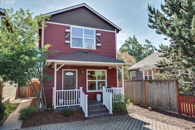 1106 Wilson St, Hood River, OR 97031 - traditional home with covered porch and cooling unit