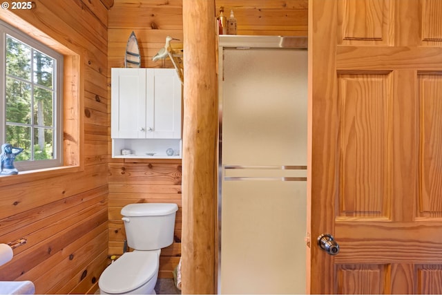 93011 Labeck Rd, Astoria, OR 97103 - full bath featuring wooden walls and a stall shower