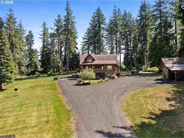 93011 Labeck Rd, Astoria, OR 97103 - log home featuring a front yard
