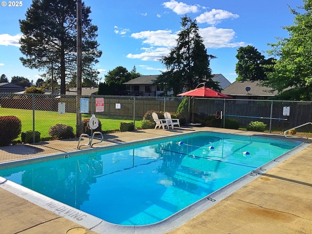 view of pool