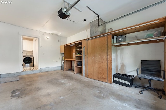 4038 NE Multnomah St, Portland, OR 97232 - garage featuring a garage door opener and strapped water heater