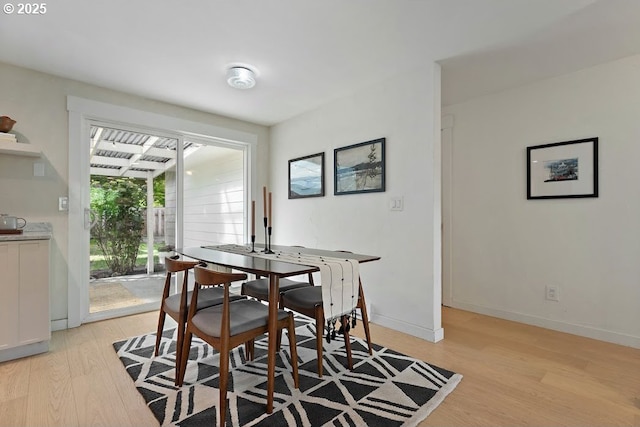 4038 NE Multnomah St, Portland, OR 97232 - dining room featuring light wood-type flooring and baseboards