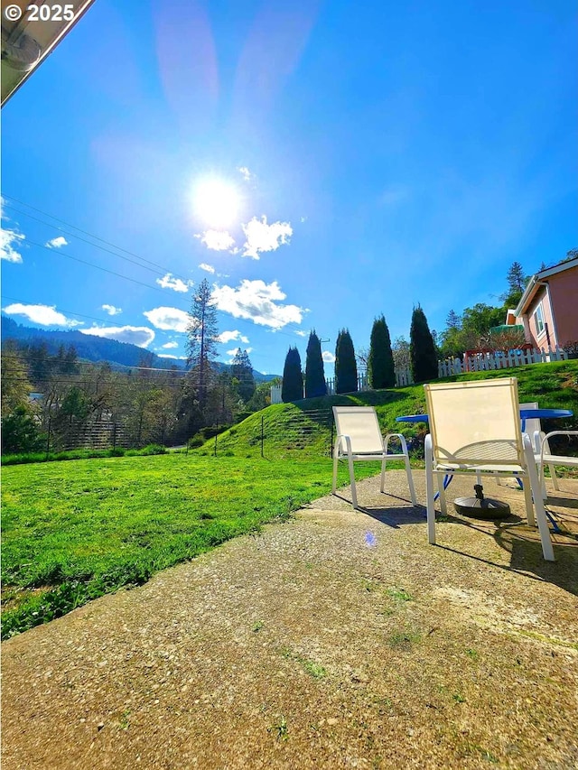 view of yard with a patio