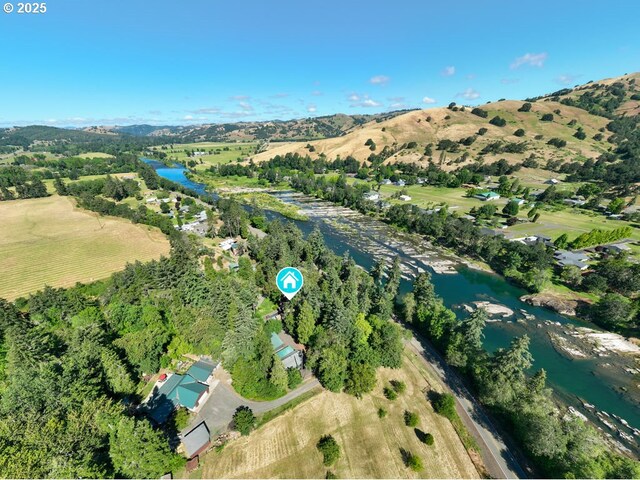 2517 Wild River Dr, Roseburg, OR 97470 - bird's eye view with a water and mountain view