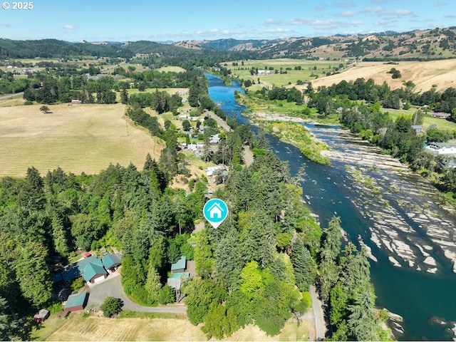 2517 Wild River Dr, Roseburg, OR 97470 - aerial view with a water view and a rural view