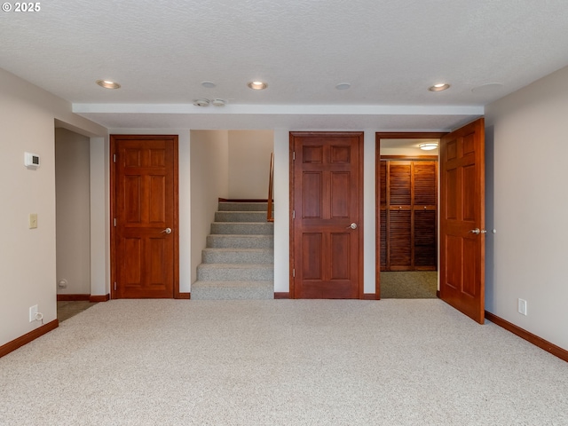 13200 NW Old Germantown Rd, Portland, OR 97035 - staircase featuring baseboards, carpet flooring, and recessed lighting