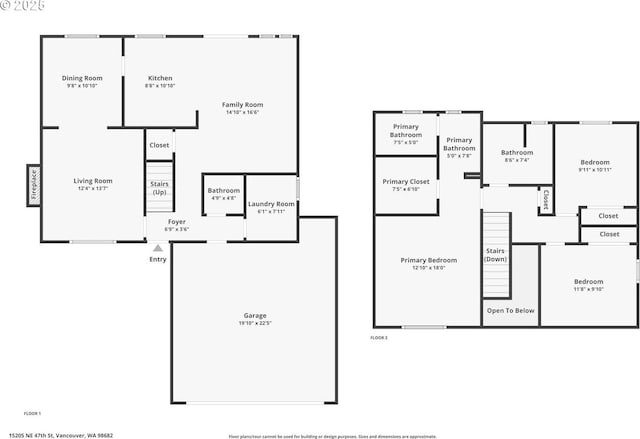 15205 NE 47th St, Vancouver, WA 98682 - view of property floor plan