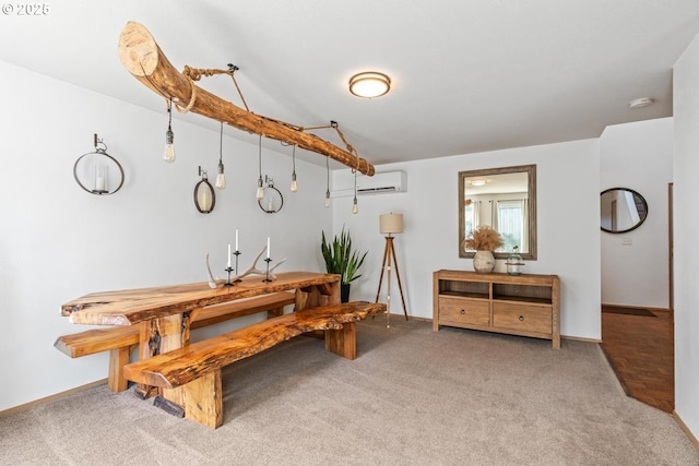 15205 NE 47th St, Vancouver, WA 98682 - dining space with a wall mounted AC and carpet floors