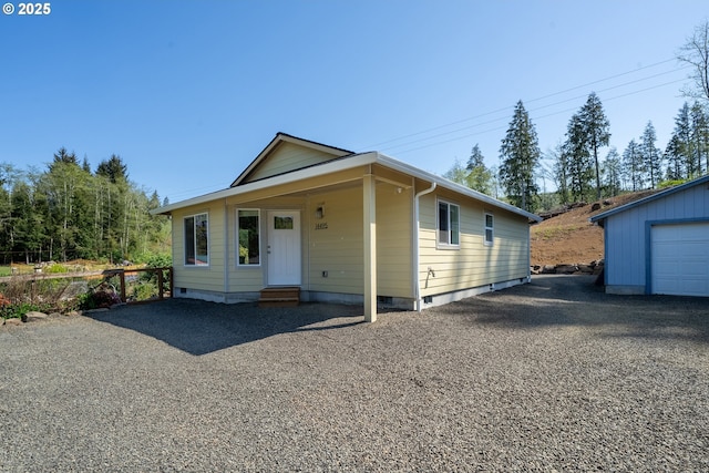 bungalow featuring crawl space and entry steps
