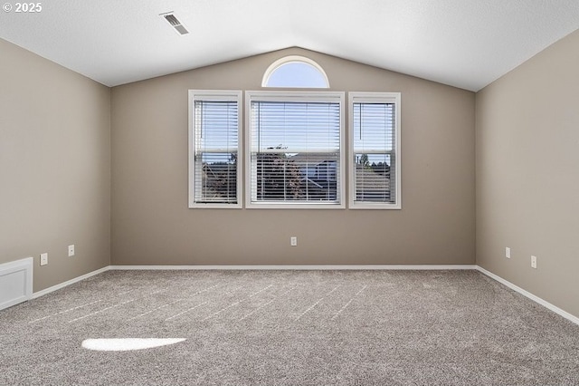 3317 SW Eastwood Ave, Gresham, OR 97080 - unfurnished room featuring carpet, lofted ceiling, and baseboards