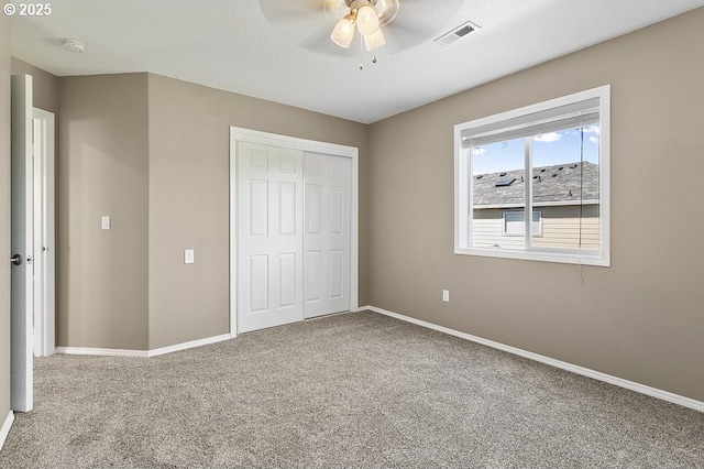 3317 SW Eastwood Ave, Gresham, OR 97080 - unfurnished bedroom featuring carpet, baseboards, a closet, and ceiling fan