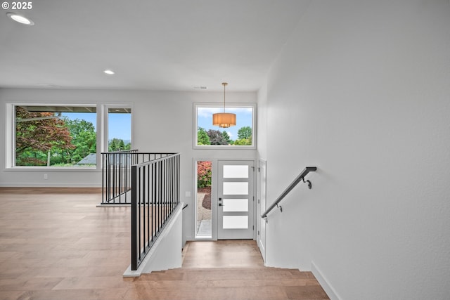 1908 50th St, Washougal, WA 98671 - entryway featuring healthy amount of natural light, wood finished floors, and recessed lighting