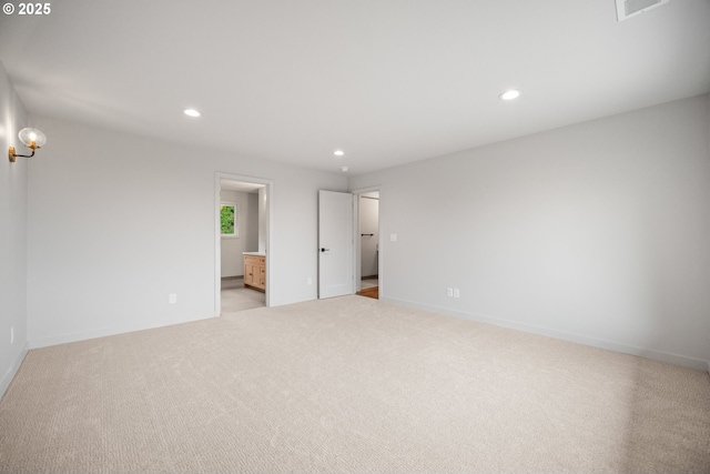 1908 50th St, Washougal, WA 98671 - unfurnished bedroom with recessed lighting, light colored carpet, and connected bathroom