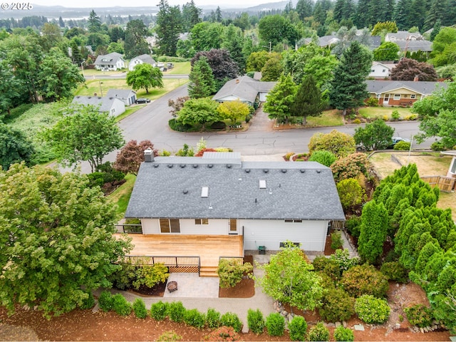 1908 50th St, Washougal, WA 98671 - aerial perspective of suburban area featuring a tree filled landscape