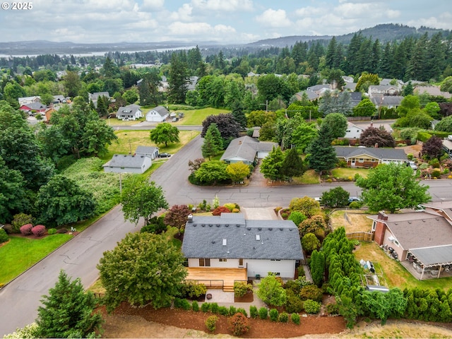 1908 50th St, Washougal, WA 98671 - aerial perspective of suburban area with a mountain backdrop