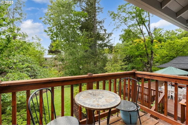 view of wooden deck