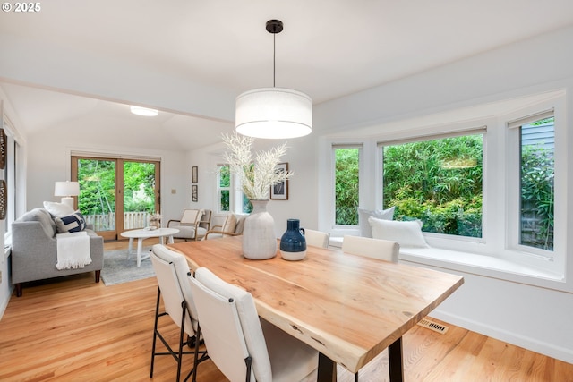dining room featuring light wood-type flooring