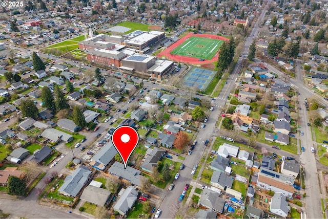 birds eye view of property featuring a residential view