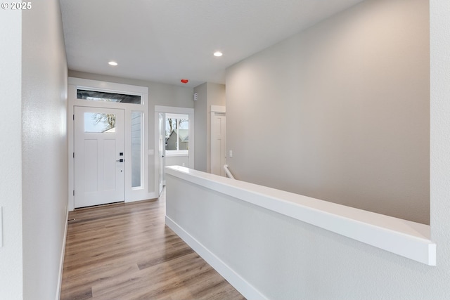 414 Hedin Ter, Gaston, OR 97119 - entryway featuring recessed lighting, wood finished floors, and baseboards