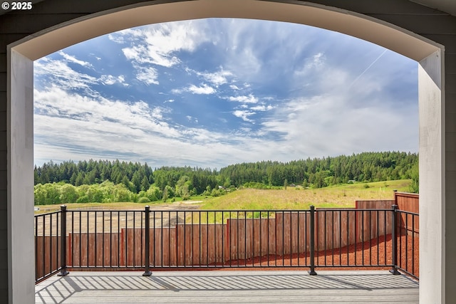 414 Hedin Ter, Gaston, OR 97119 - balcony featuring a wooded view