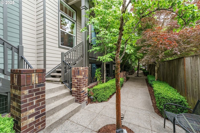 8867 SE 13th Ave, Portland, OR 97202 - view of patio / terrace featuring stairs