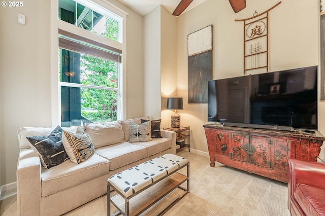 8867 SE 13th Ave, Portland, OR 97202 - living room with carpet floors and baseboards