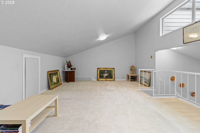 10137 SW Trapper Ter, Beaverton, OR 97008 - additional living space with vaulted ceiling, carpet floors, and baseboard heating