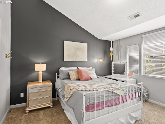5703 SE 10th St, Gresham, OR 97080 - carpeted bedroom with lofted ceiling and a textured ceiling