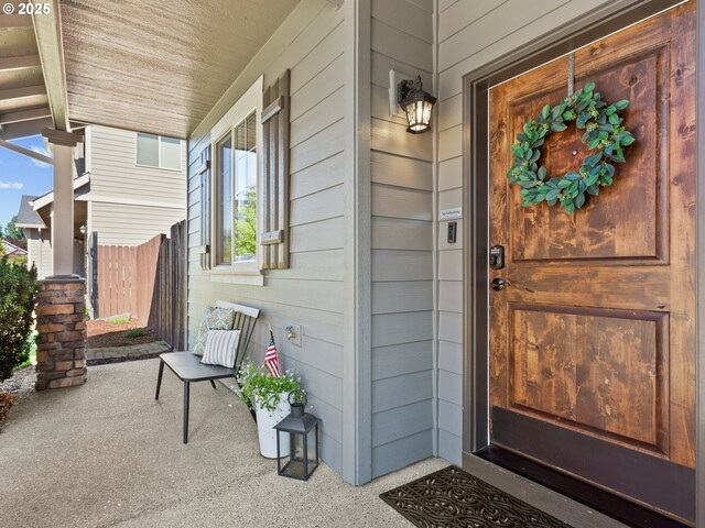 5703 SE 10th St, Gresham, OR 97080 - doorway to property with a porch