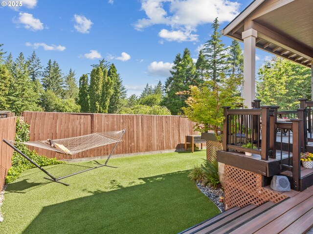 5703 SE 10th St, Gresham, OR 97080 - view of yard featuring a deck