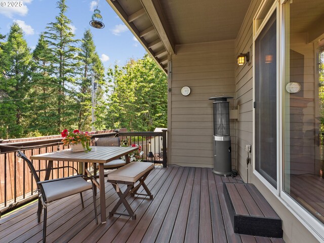 5703 SE 10th St, Gresham, OR 97080 - wooden terrace with outdoor dining space
