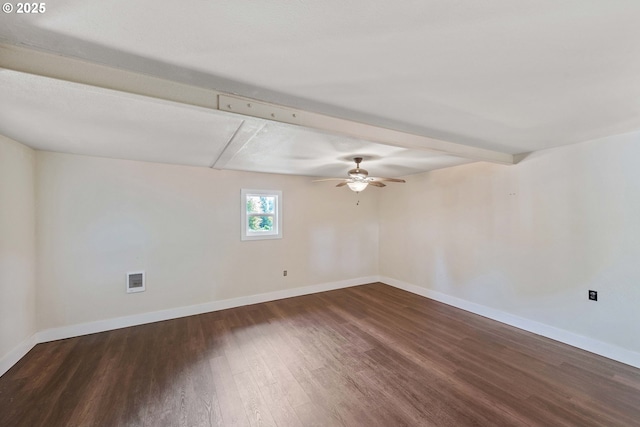 1565 California Ave, Coos Bay, OR 97420 - spare room with wood finished floors and a ceiling fan