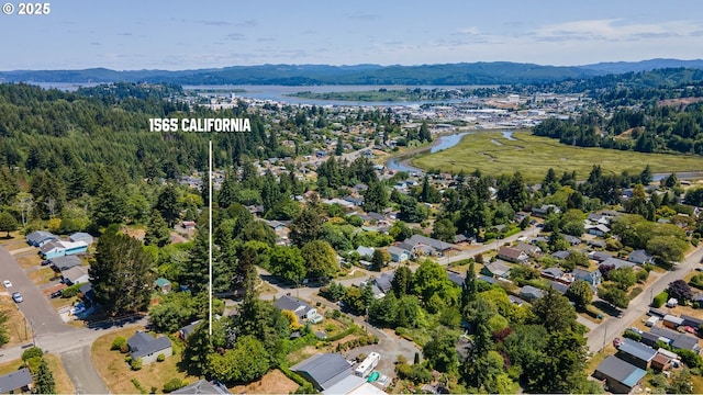1565 California Ave, Coos Bay, OR 97420 - aerial view of residential area with a water and mountain view