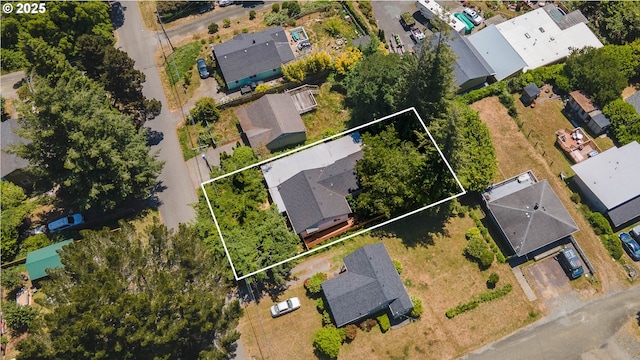 1565 California Ave, Coos Bay, OR 97420 - aerial perspective of suburban area featuring property parcel outlined
