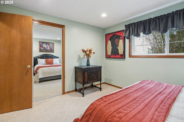 view of carpeted bedroom