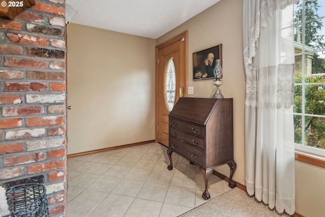 view of tiled foyer